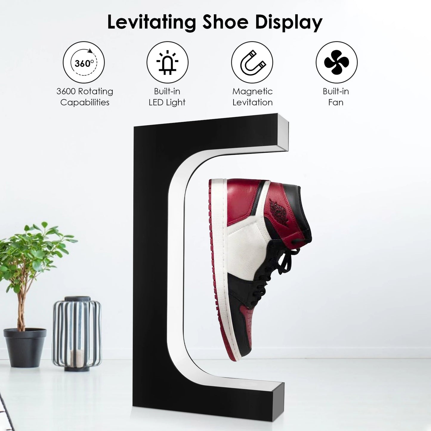 Magnetic Levitation Floating Shoe Display Stand ,Sneaker Stand, House,Holds 500G Weight,Levitating Gap 20Mm